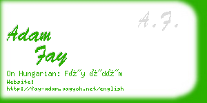 adam fay business card